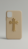 Antique Gold Cross Silicone Case